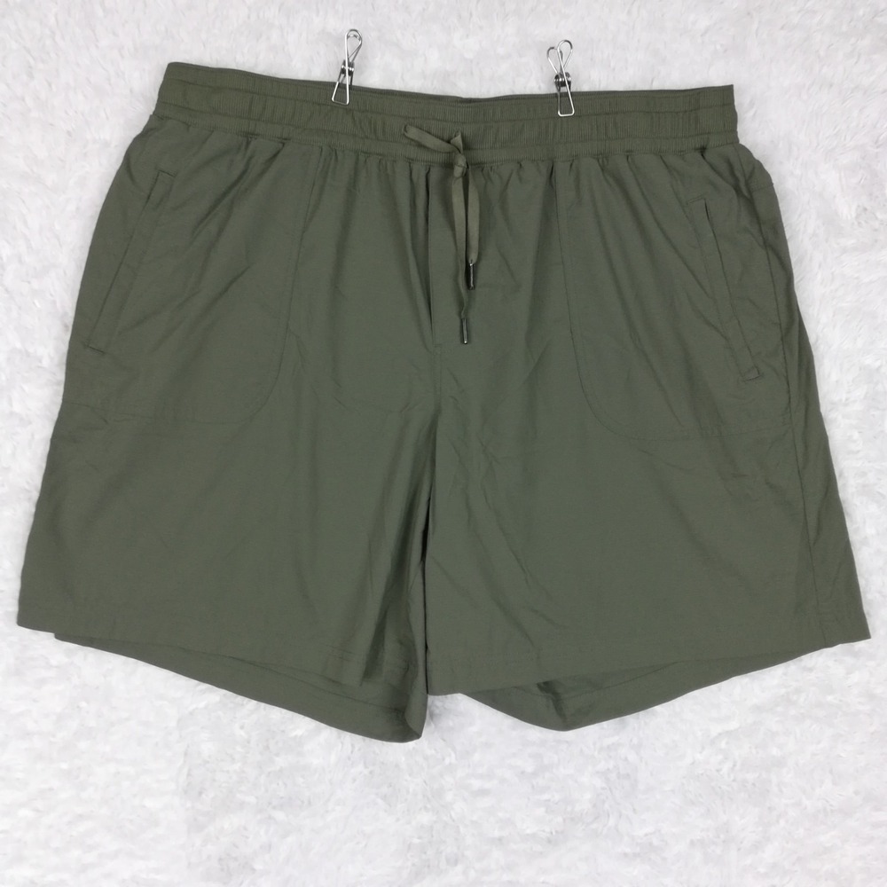 L.L. Bean Womens Shorts Vista Camp 7" Inseam Olive Green Pull On Light Plus 2X